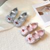 Fashion Girls' Shoes Spring New Sequined Kids Leather Shoe Cute Versatile Girls' Princess Shoes Anti Slip Child Casual Shoe