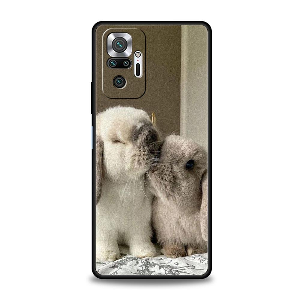 

Phone Case For Xiaomi Redmi Note 14 13 12 5G 9S 9 10 11 Pro Plus 4G 9T 14C 13C 12C 10C 9C 9A Soft Cover Cute White Baby Rabbits Redmi Note 11