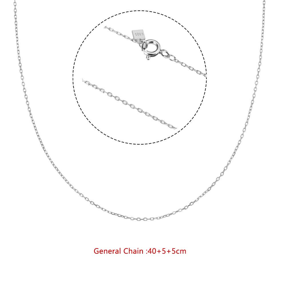 "S925 Sterling Silver Birthstone Pendant Necklace - European & American Design"