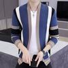 Spring and Autumn Hot Sale, Men's Knitted Sweater Jacket Casual Trend Versatile Thin Cardigan Sweater, Men's Jacket Outside
