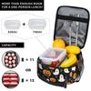 Pumpkin And Ghost Halloween Pattern Insulated Lunch Bag for Women Kids Portable Food Boxes Thermal Lunch Box Tote