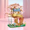 Nice! Ideas 2 In 1 Cherry Blossom Mini Romatic Tree House Building Sets for Girls Blocks Cherry Flower for Adult Birthday Gifts