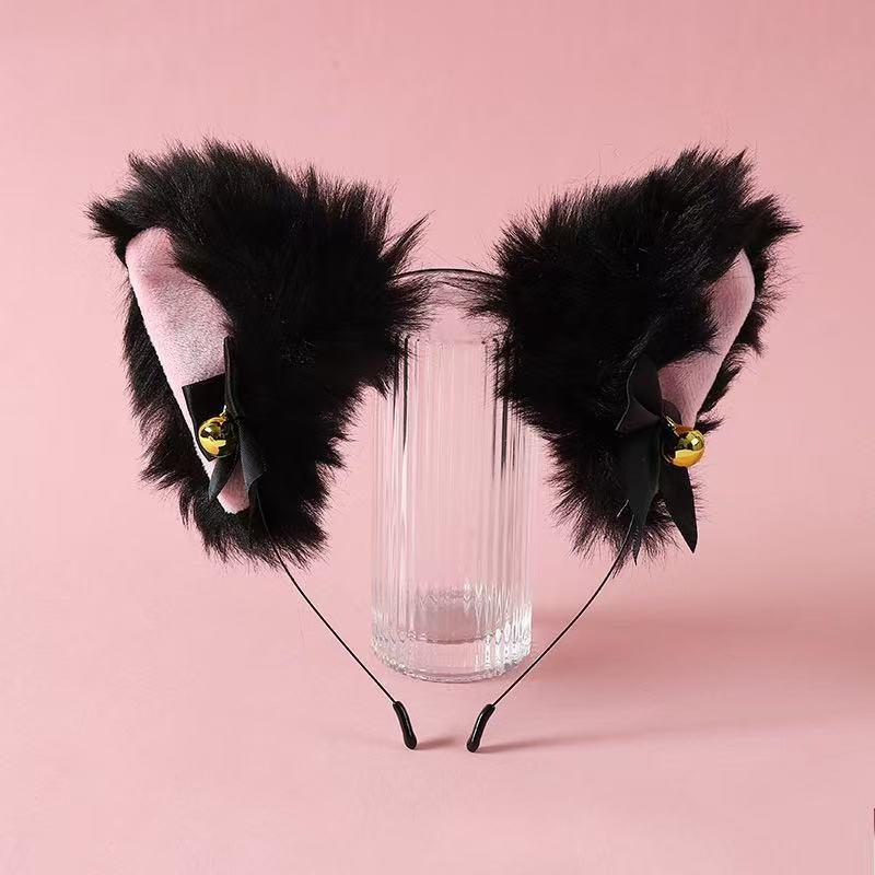 Super Cute Plush Cat Ear Headband and Hair Clip Set