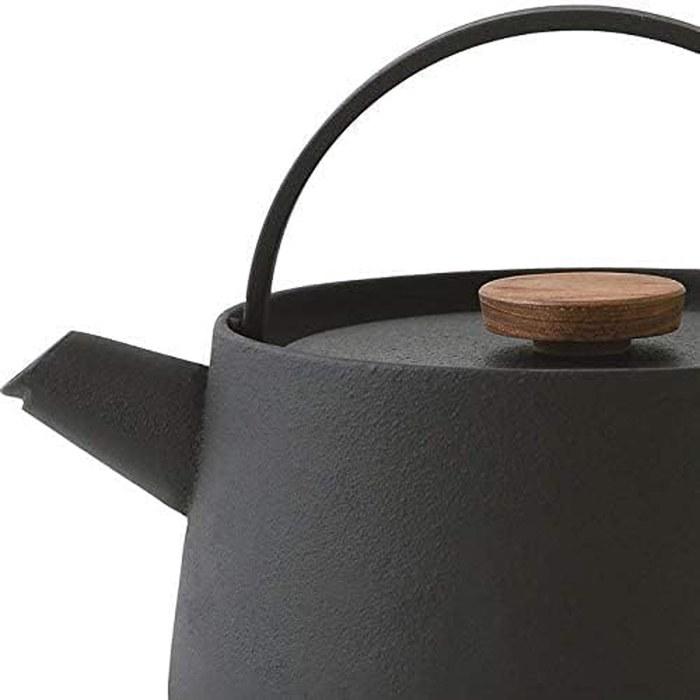 Ikenaga Iron Works Tetsubin 1L Nambu Iron Kettle, IH & Gas Compatible, Cast Iron (W20.3 X D16.5 X H15cm)