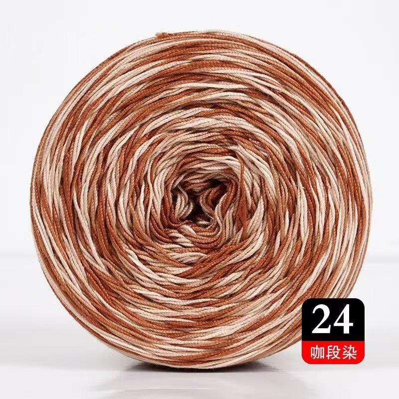 50g/Rotolo Filato di Cotone in Pizzo per Torta per Uncinetto & Maglia Fatto a Mano Fai da Te Morbido Caldo Filato Colorato a Gradiente Filo Materiali per Maglioni