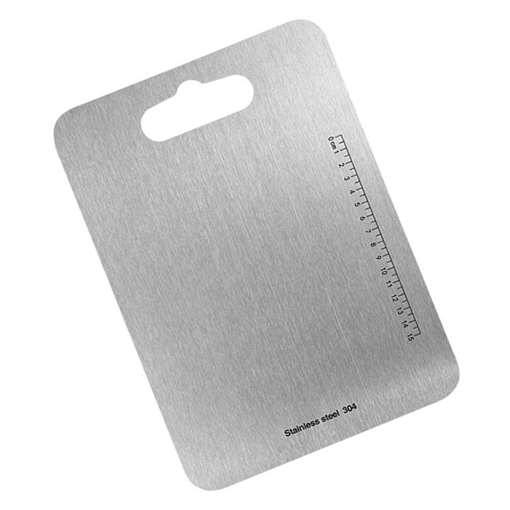 Schneidebrett aus Edelstahl 30x20cm Rostfrei Wasserdicht Formstabil Spülmaschinenfest Küchenhackblock Backbrett