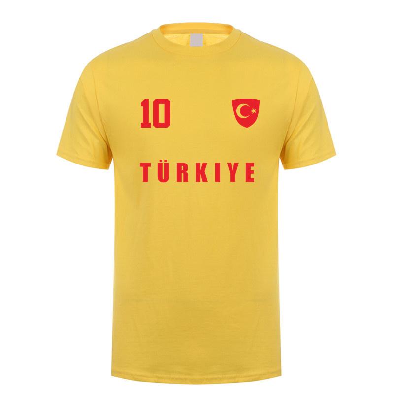 Turkey Footballer T Shirt Summer Cool Unisex Cotton Short Sleeve Turkey Tshirts Gift Unisex Tee Tops OT018