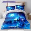 Al-Hilal Saudi FC Pattern Bedding,Quilt Set Quilt Cover Pillowcase Home Birthday Gift(1 * duvet cover + 2 * pillowcase, without core)