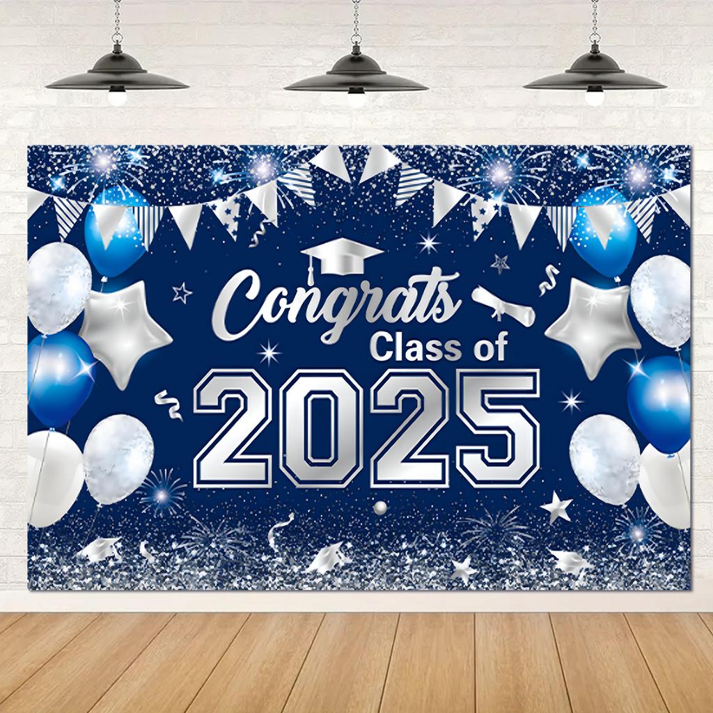 An item, the 2025 graduating class celebration flag supplies, suitable for the living room without power supply.