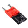 2Pcs Banana Plug 4mm Double Row Cross Connector Accessory Set Kit for Audio Speaker