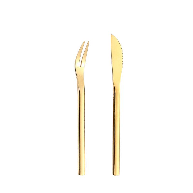 Knives and Forks 304 Stainless Steel Tableware Set Company Gift Cake Knives and Forks Gift Box