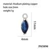 18K Gold-Plated Zircon Marquise Pendant DIY Jewelry Materials