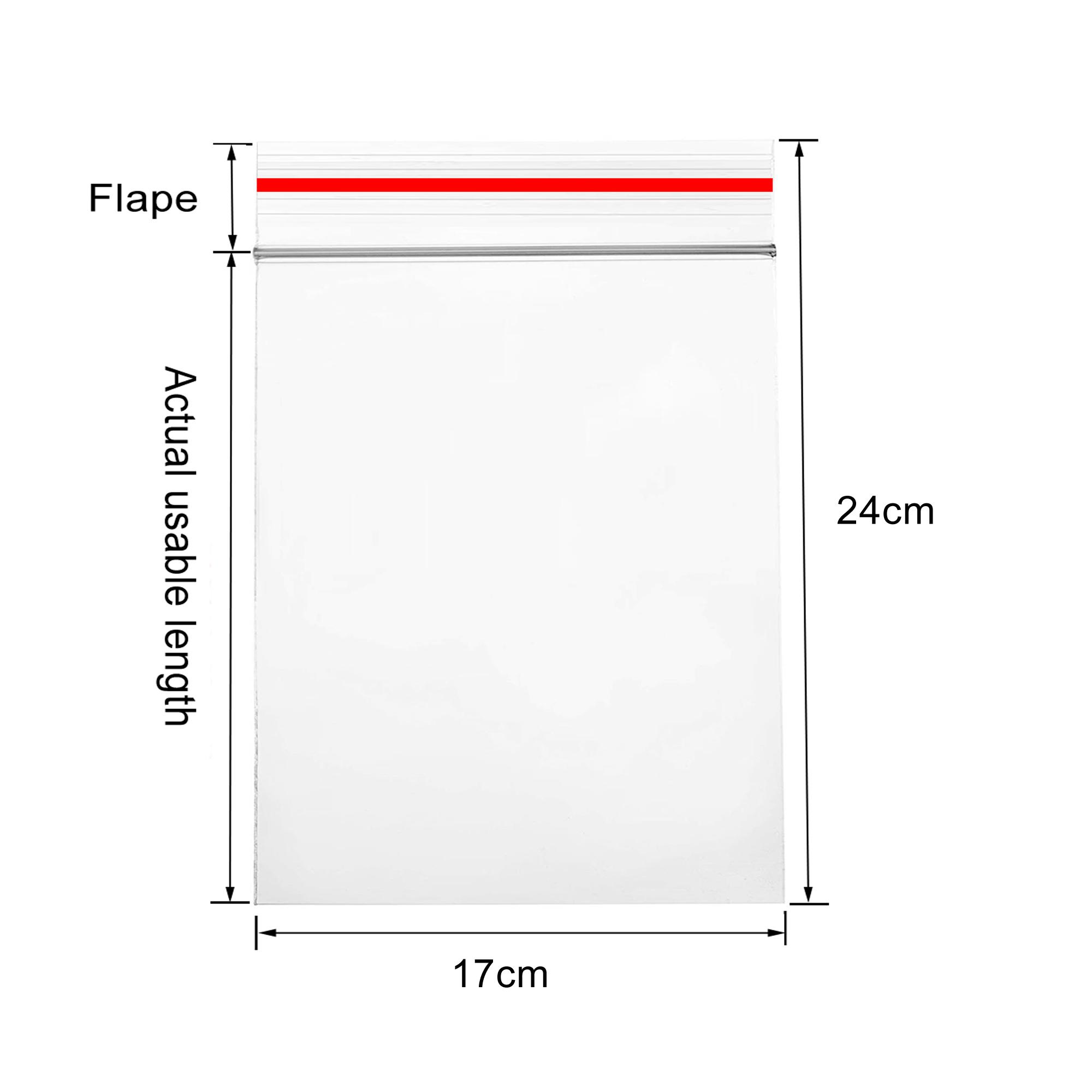 

100 шт., самозапечатывающиеся прозрачные целлофановые пакеты, закрывающиеся пластиковые полиэтиленовые пакеты с застежкой-молнией с красными краями, полиэтиленовые пакеты для фотографий, открыток, ювелирных документов, хлебобулочных изделий, печенья, конф