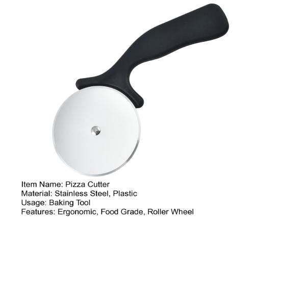 Pizza Cutter Ergonomic Plastic Handle Round Stainless Steel Wheel Scissor Bakeware Food Grade Pizza Slicer Cookie Pastry