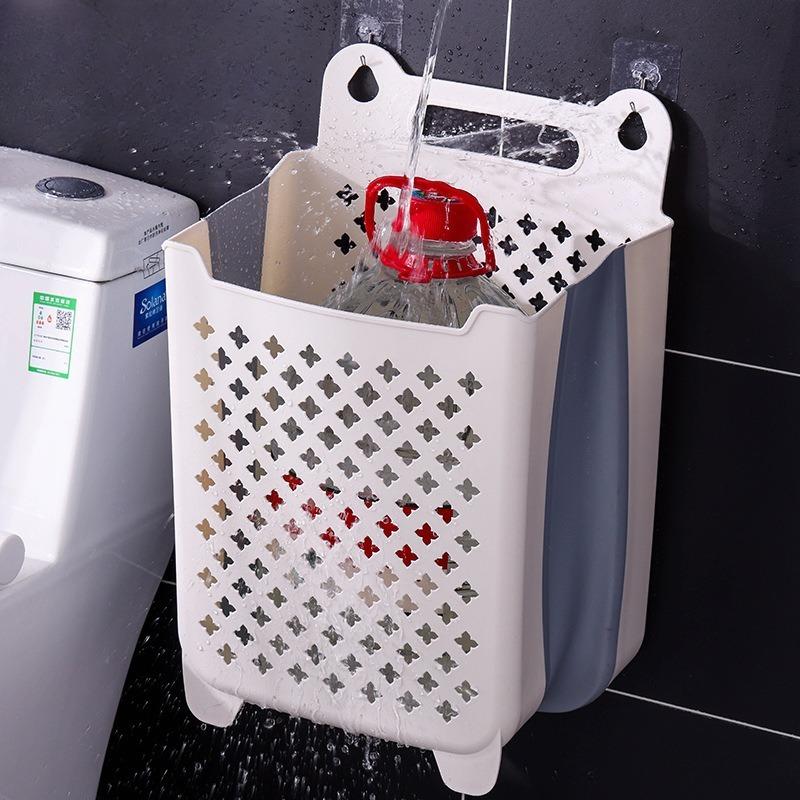 Wäschekorb Haushalt Wandhängend Faltbar Badezimmer Schmutzwäsche Aufbewahrungskorb
