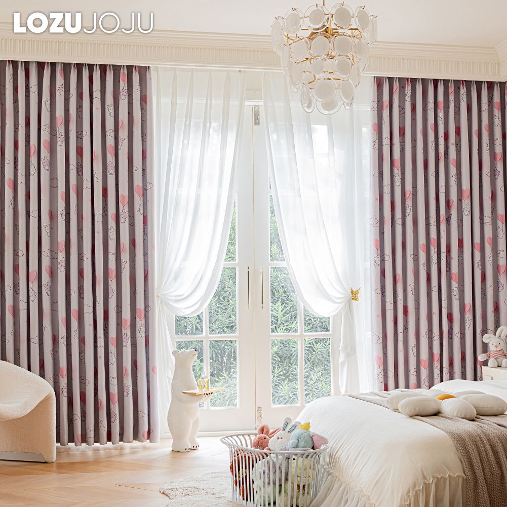 1PC 70-80% Blackout Simple and Modern Design Printed Blackout Curtains for Bedroom Living Room Home Decor LOZUJOJU