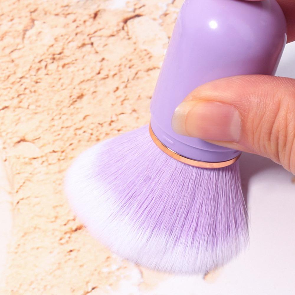 Capsule Retractable Nail Dust Brush Artificial Fiber Portable Manicure Brush Salon manicure use фиолетовый