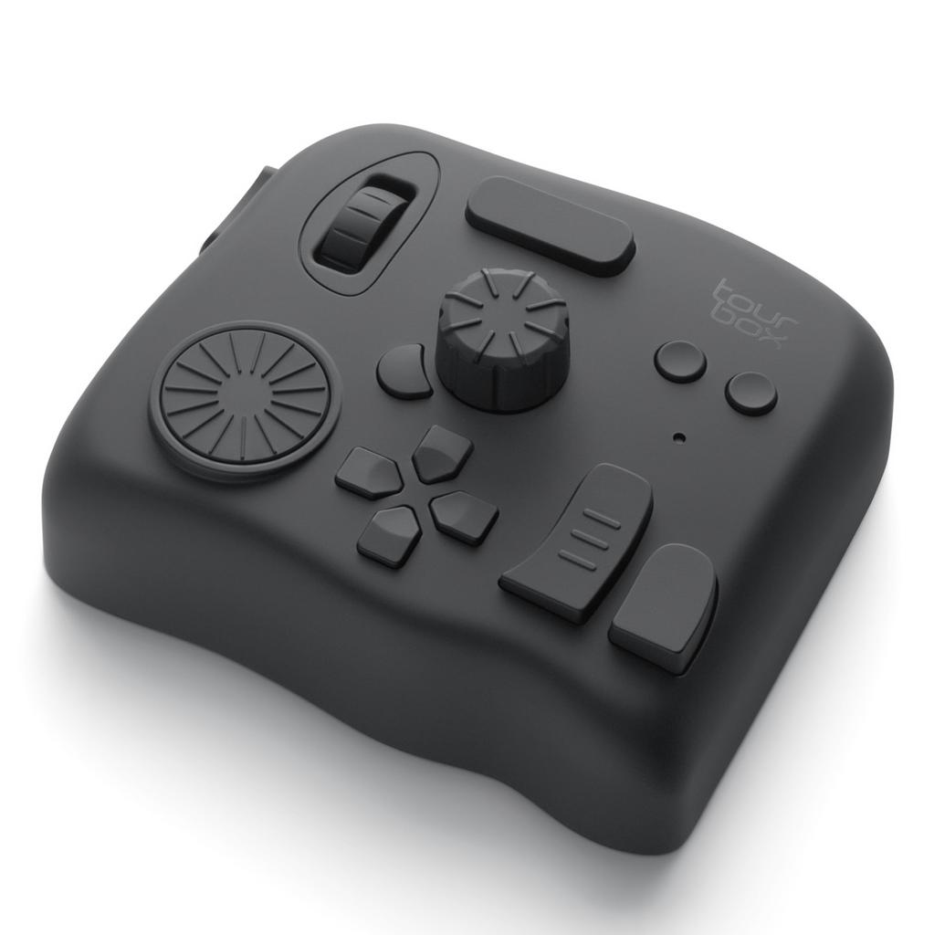 TourBox Elite [Upgraded] Left-Handed Device for Illustration, Video, and Image Editing, with Bluetooth 5.0, Customizable Keyboard Shortcuts, and