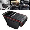 Leather Car Center Console Cover Comfort Armrest Pad Easy Installation Storage Box for Driving Fatigue Reduction