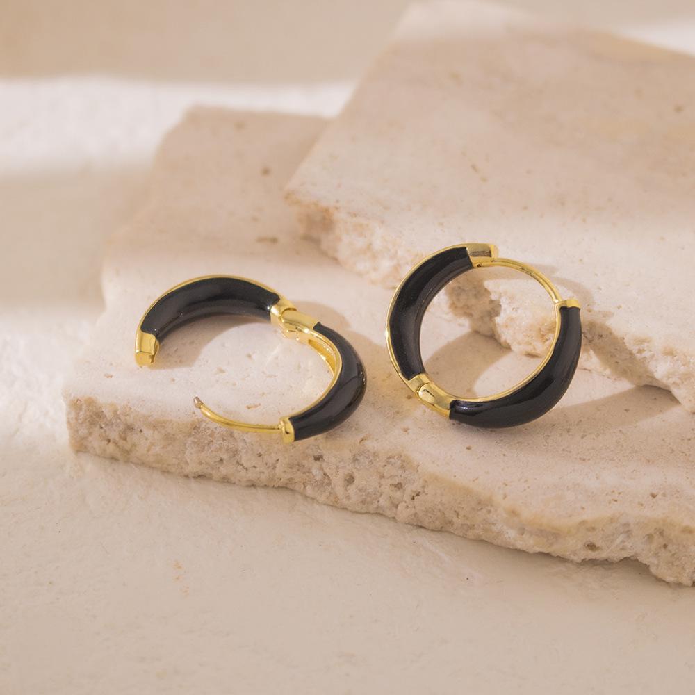 Elegant Black Diamond Silver Needle Earrings: High-End, Fashionable, Versatile Luxury