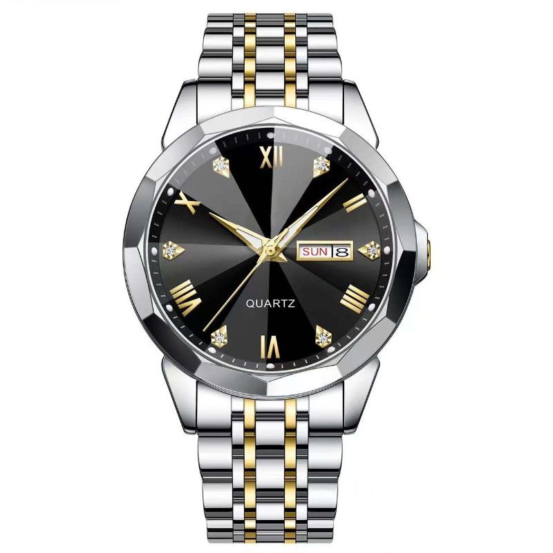 New Business Men's Watch Double Calendar High-end Quartz Men's Watch Fashion Multi-function Watch Non-mechanical Watch