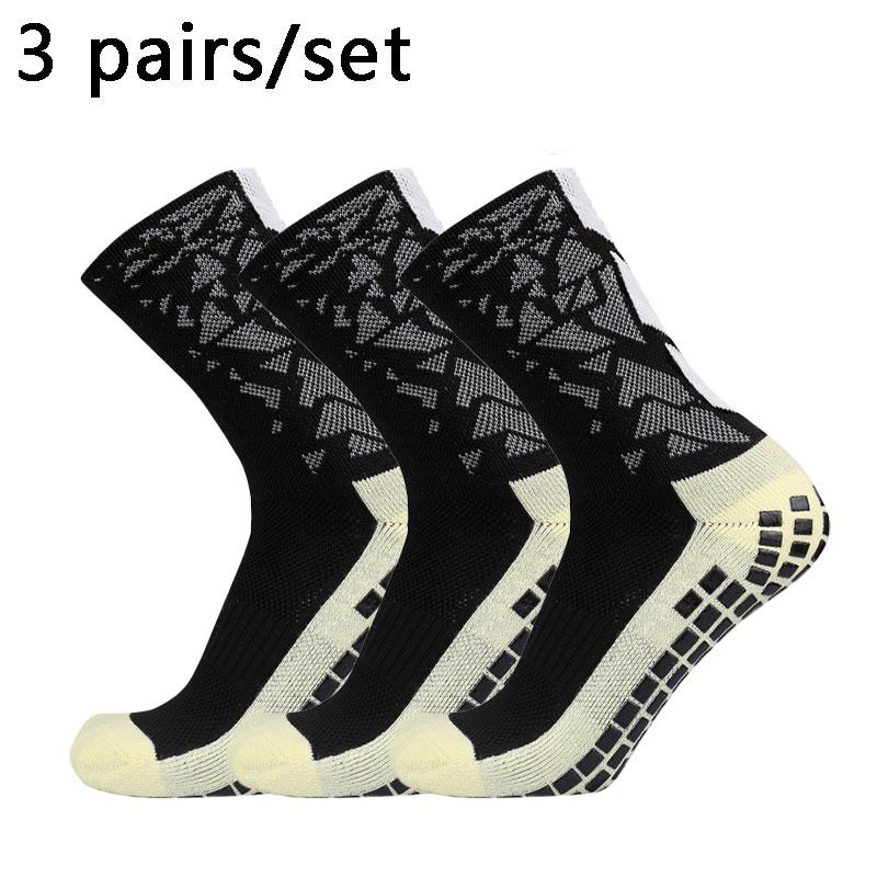 3 pairs New  Men Women Camouflage Arrow Soccer Socks Breathable Sports Silicone Anti Slip Grip Football Socks