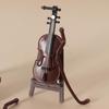 Miniature Dollhouse Christmas Violin Stand Model Prop
