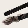 Skeleton Skull Rivet Belt Jeans Decor PU Leather Waistbands Love Hand Palm Belt  Dress Decoration