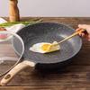 CAROTE Flachbodenpfanne, Steakpfanne, Antihaftpfanne für den Heimgebrauch, Titanpfanne, Kleine Bratpfanne für Spiegeleier für Induktionsherd, 24cm ohne Deckel