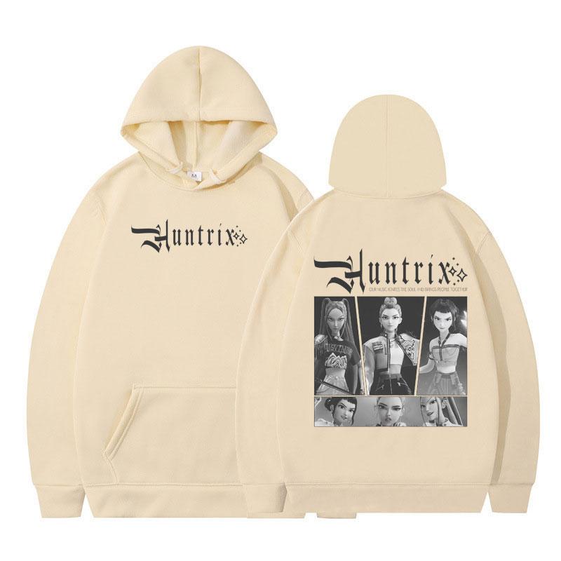 K-pop Demon Hunters Huntrix Rumi Mira Zoey Vintage Hoodies Men Women Fashion Sweatshirt Long-sleeved Casual Aesthetic Pullover
