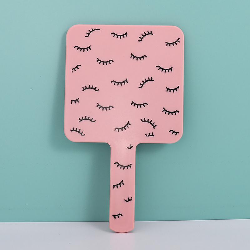 Kirpik Uzatma El Makyaj Aynası Kare Makyaj Makyaj Aynası Saplı El Aynası Spa Salonu Kompakt Aynalar