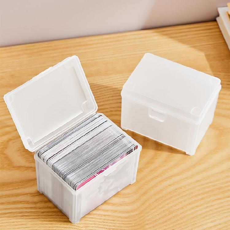 Clear Storage Box for Sports Cards Game Card Trading Card Case Card Storage Organizers Stackable Playing Card Deck Box