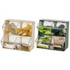 Tea Bag Organizer Transparent Storage Rack Large Capacity Multipurpose Countertop Stackable Tea Bag Holder Storage Container
