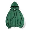 Autumn and Winter Women's Casual Solid Color Hooded Pocket Long Sleeve Pullover Sweatshirt  Loose and Plush Thick Long Sleeved Top