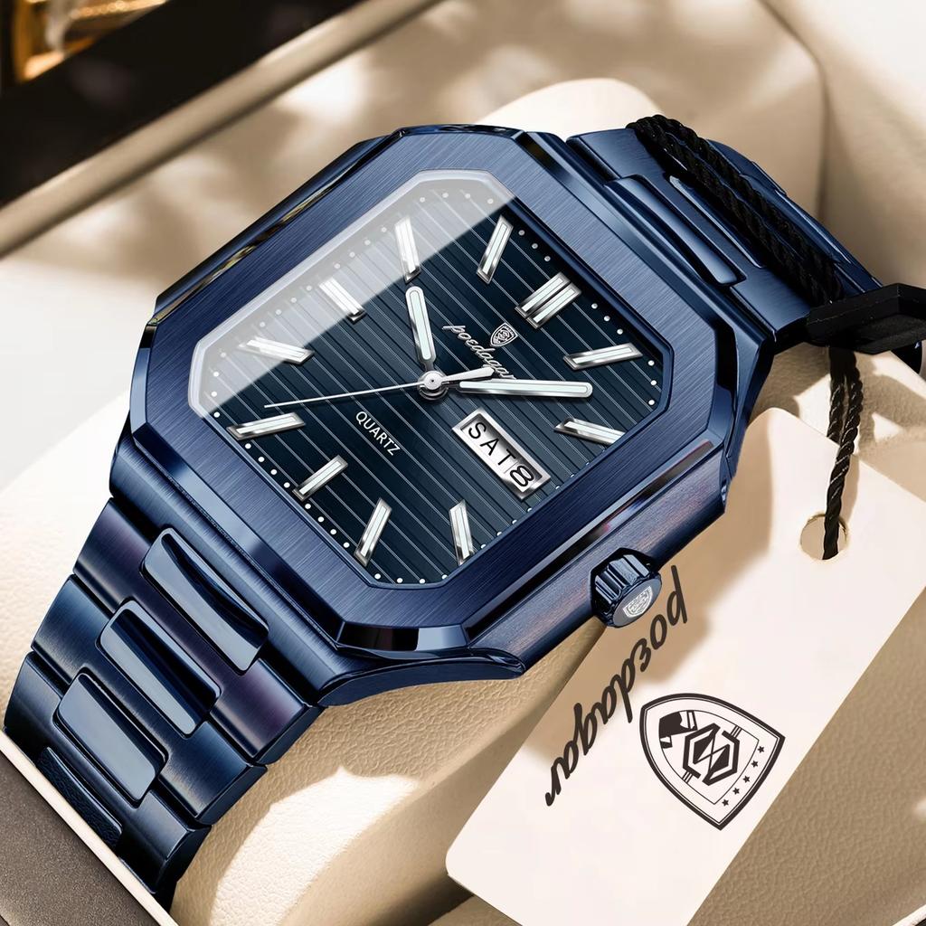 Fashion Men's Watch Waterproof Night Light Calendar Quartz Men's Watch Stainless Steel Luxury Business Men Watch