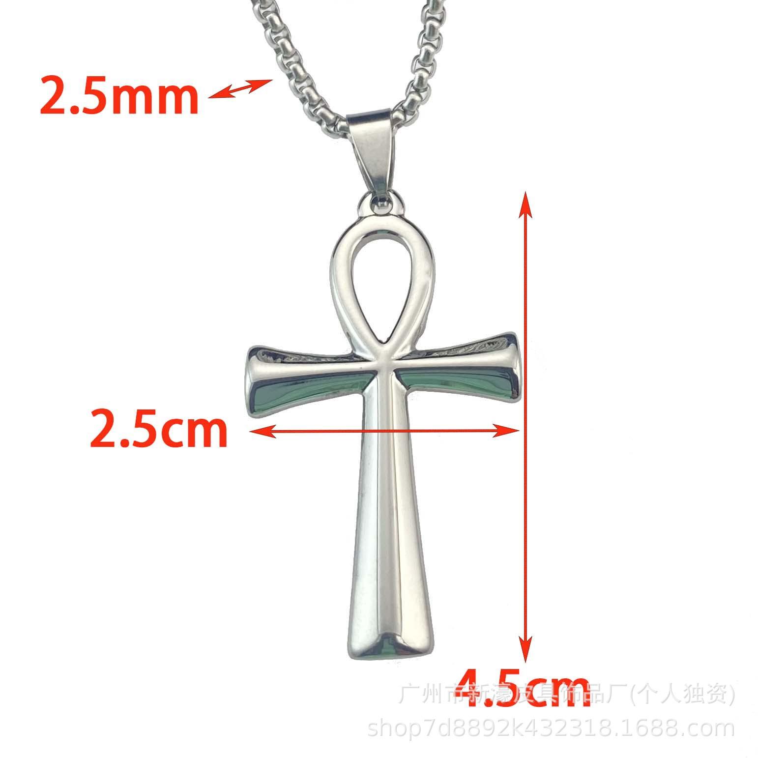 

Ancient Egyptian Anka Necklace Life Lucky Cross Pendant, Vintage Personality, Fashion Accessories