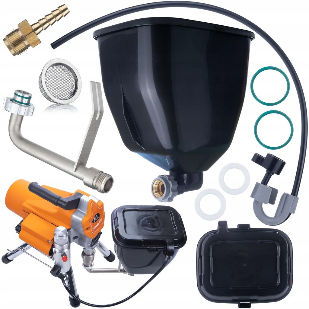 Rosfix Agregat Malarski Tornado RT4 UltraSpray 3000W – Wydajność 3,2L/min | Ciśnienie 22MPa | Zestaw z Dyszami 519 i 513