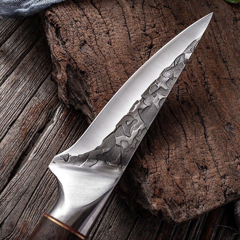 Stainless Steel Kitchen Knife Forged Butcher Knife Cleaver Boning Knife Slicing Kitchen with Sheath