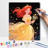 Disney princess oil painting hand painting coloring painting handmade diy home decoration gift