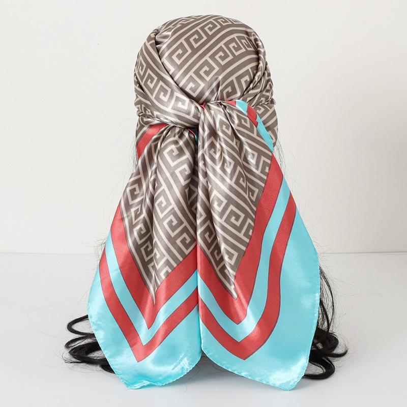 New cashew print silk scarf women's trend versatile shawl satin headscarf 90 square scarf scarf women