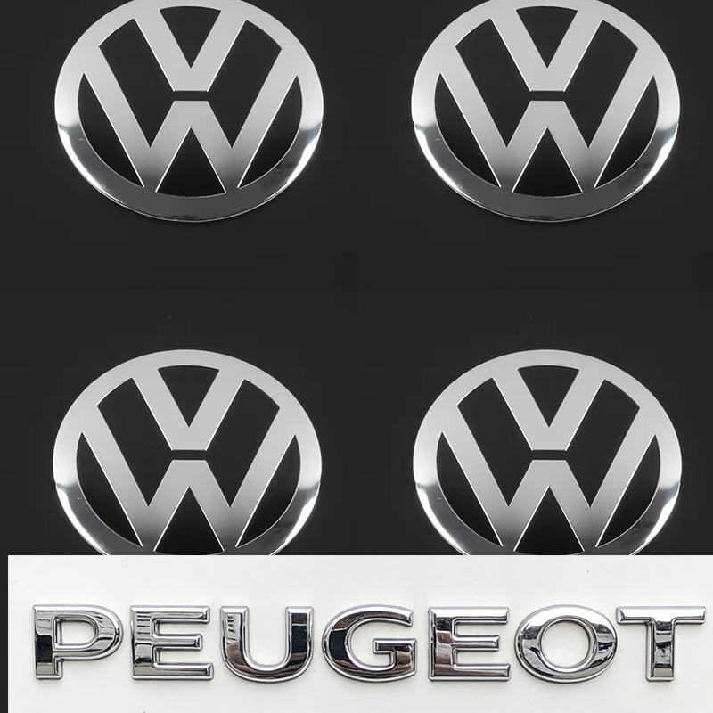 KUDFZ1 Car Wheel Center Hub Cap Stickers Accessories  For VW Golf Amarok T5 Phaeton Teramont ID3 Tiguan T-Cross Passat Magotan Arteon