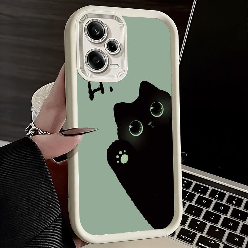 Phone Case for Xiaomi Redmi Note 15 14 13 Pro Plus Black Cat Cartoon Cute Shell 12S 11 11S 11T 5G 14S Soft Silicone Funda
