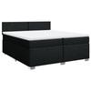 Cadre de lit avec matelas - Maison Exclusive - 200 x 200 cm - Noir - Ressorts ensachés