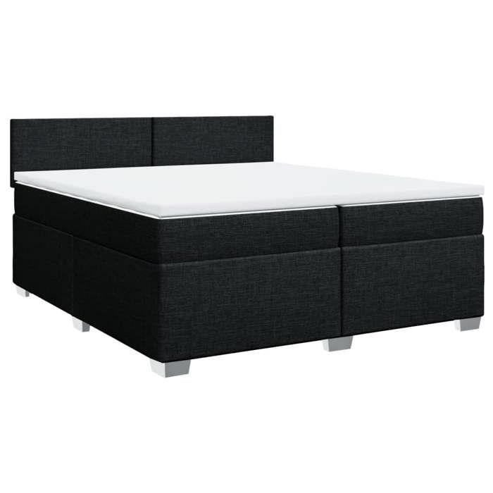 Cadre de lit avec matelas - Maison Exclusive - 200 x 200 cm - Noir - Ressorts ensachés