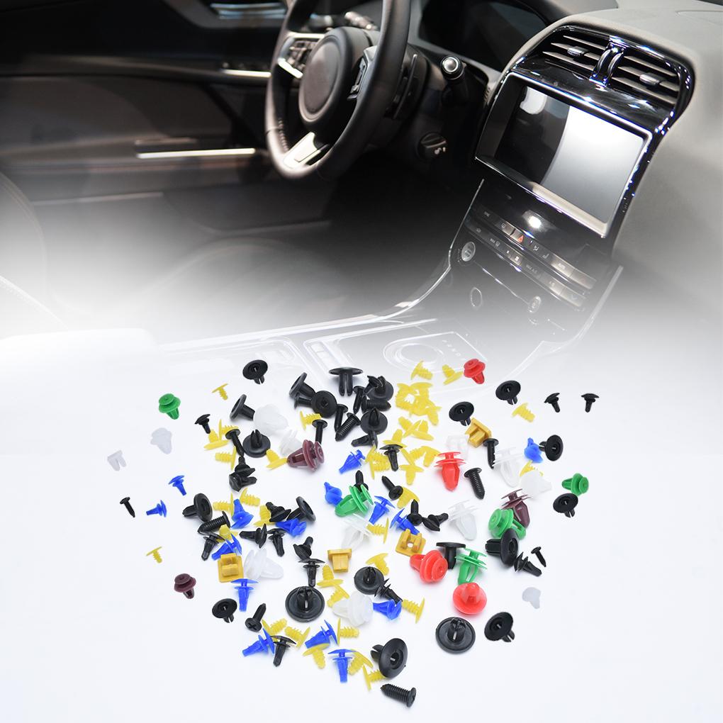 200/100Pcs Car Clips Fastener Screws Bumper Interior Decoration Auto Plastic Random Mixing Universal Plastic Auto Fastener