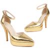 Luxury Women's High Heels Pumps Shoes Platform Sexy New 2025 Strap Gold Silver Heeled Office Dance Wedding Stripper Shoes Ladies