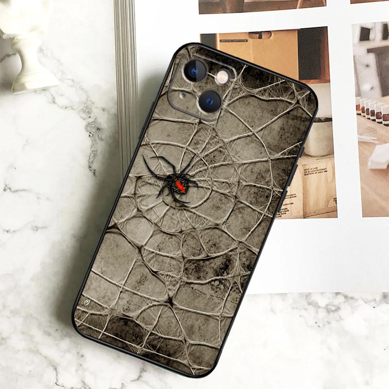 Spider Web Phone Case For iPhone 17 16 15 13 12 11 14 Pro Max Plus 12 13 Mini 16e 17 Air Cover Coque