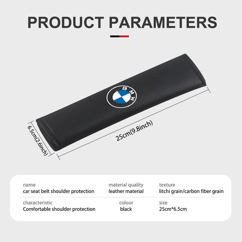 YBSP8 Car Belts Covers Padding Carbon Fiber Belt Shoulder Accessories For BMW E46 E90 E60 F10 E39 F30 E36 E87 E90 E30 E53 F31 E92