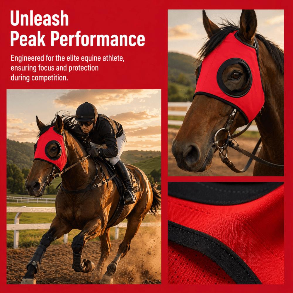 Breathable Material Horse Eye Cover High Elasticity Horse Eye Protective Cover Training