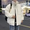 - Large size stand-up neck padded clothes for men and women, winter down padded jackets, loose and thickened couple padded clothes.